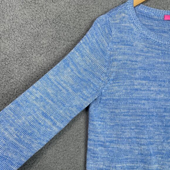 Lilly Pulitzer Zaylia Sweater Women’s Large | Blue Marl with Green Trim - Picture 5 of 10